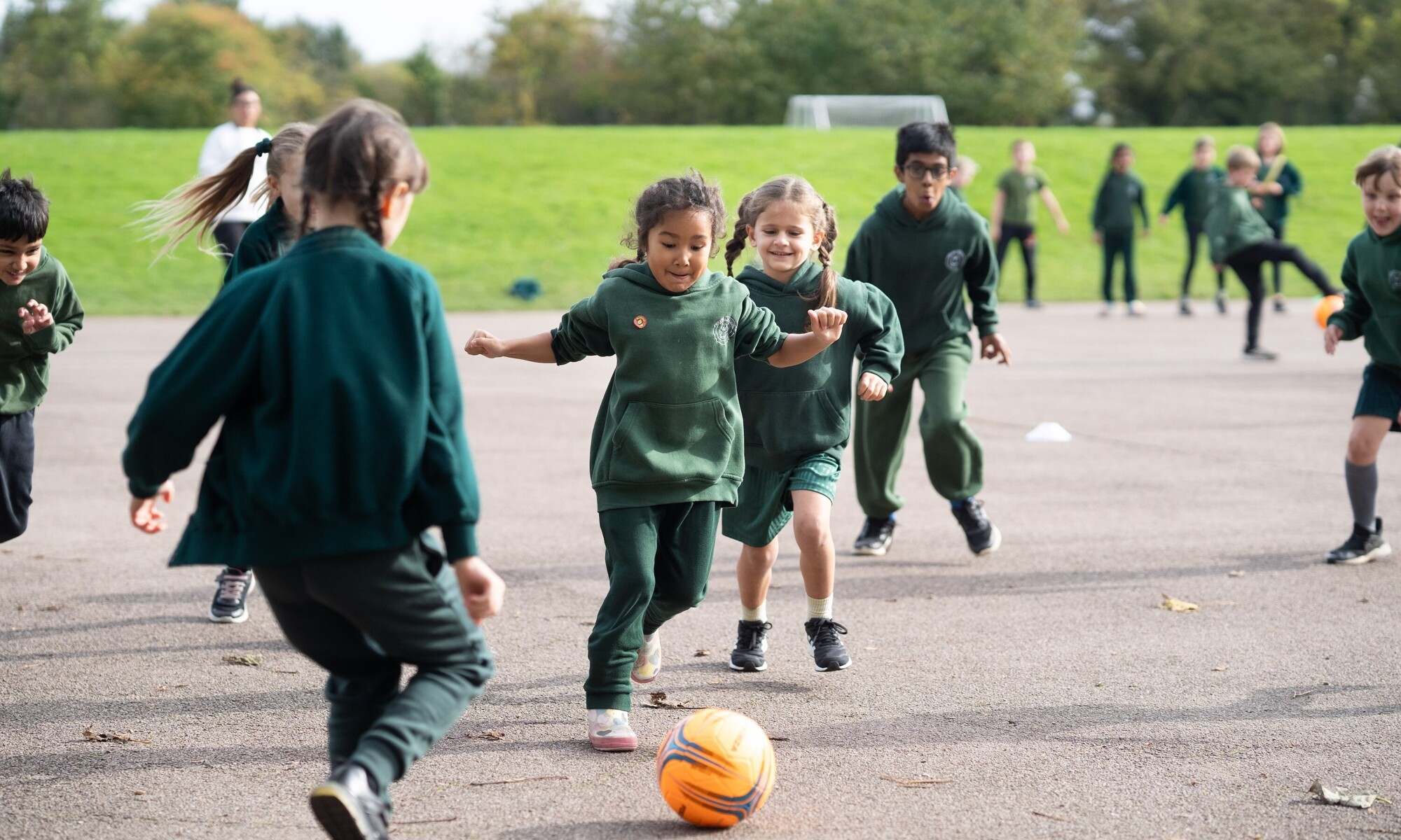 Bromet Primary School Students in PE class