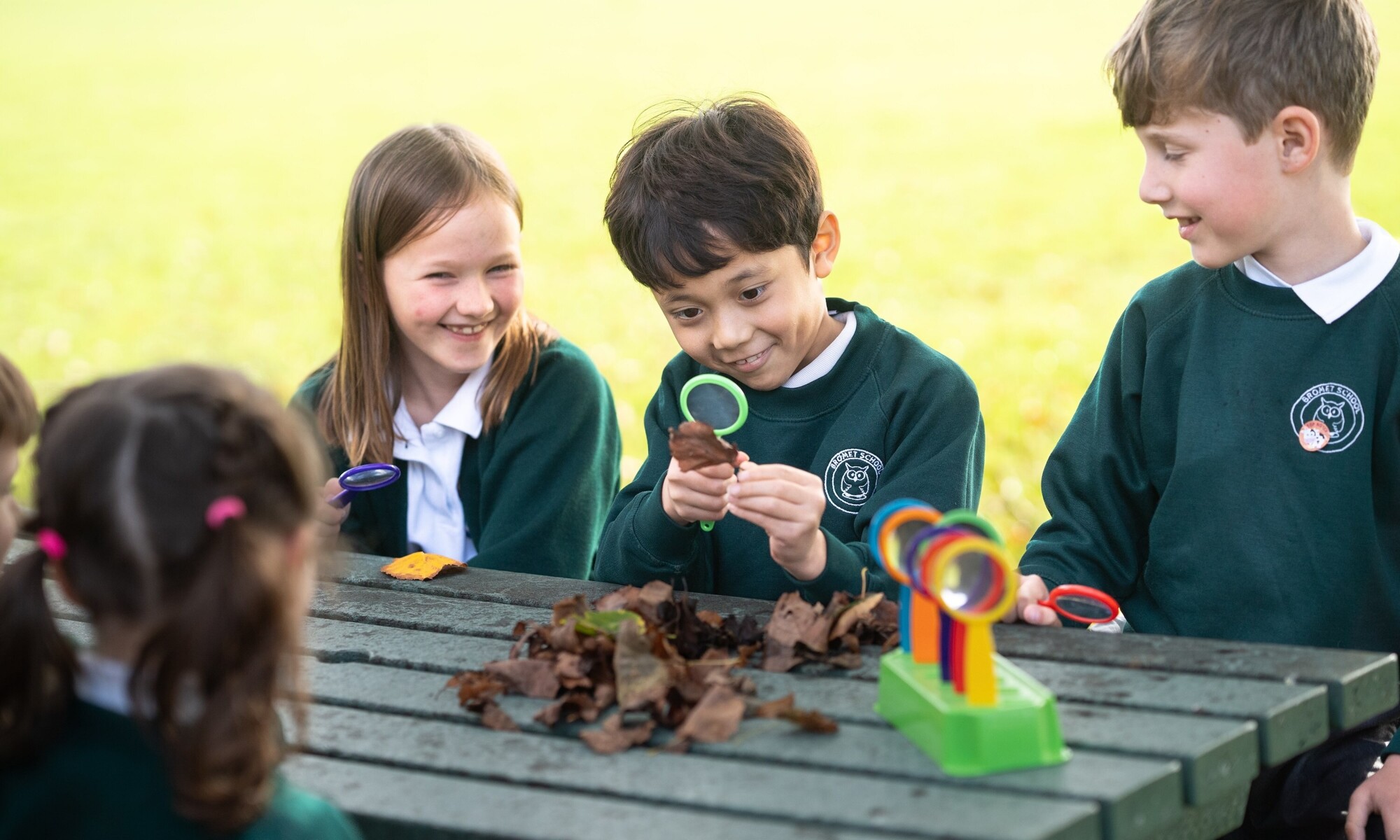 Bromet Primary School Students Outside