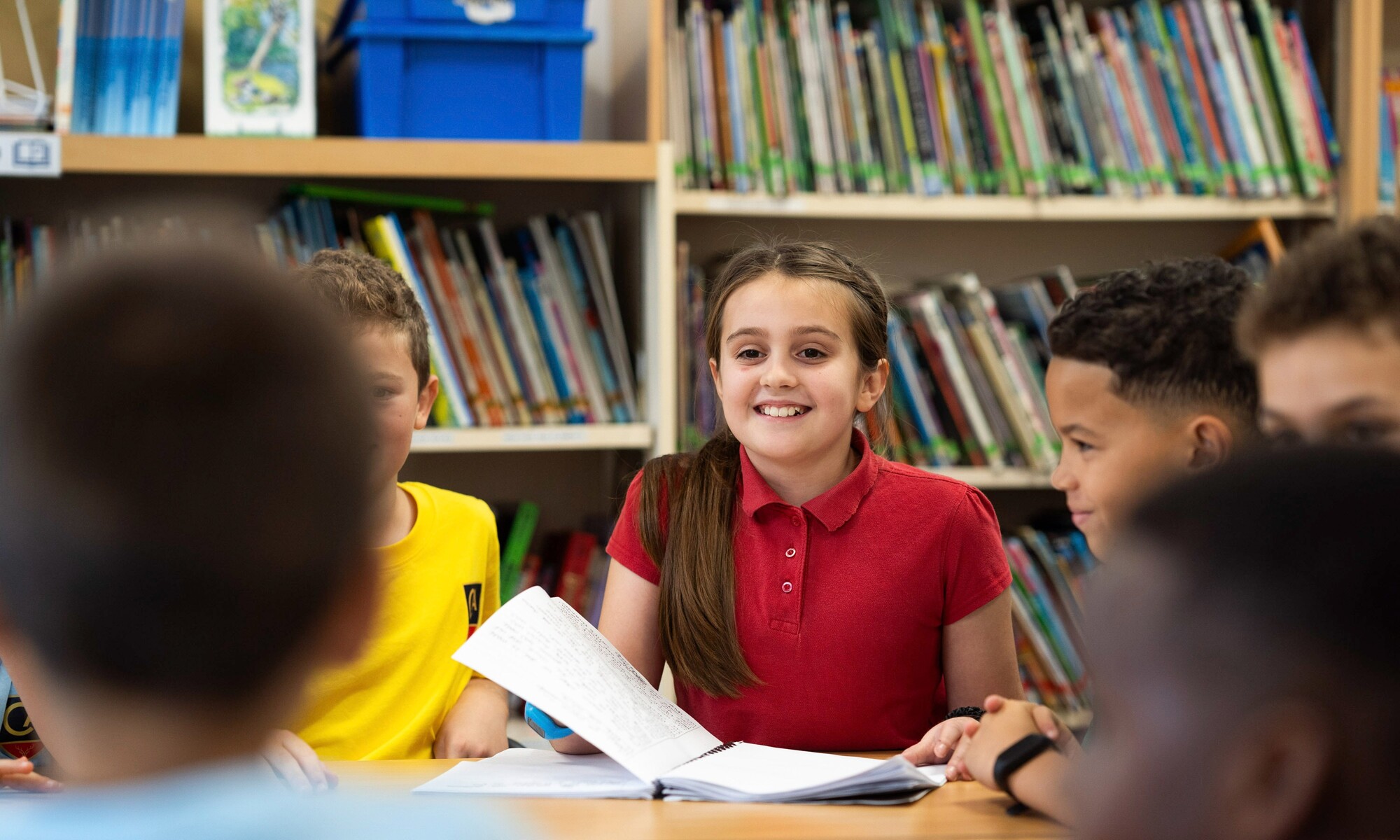 Group of students doing a brainstorming session