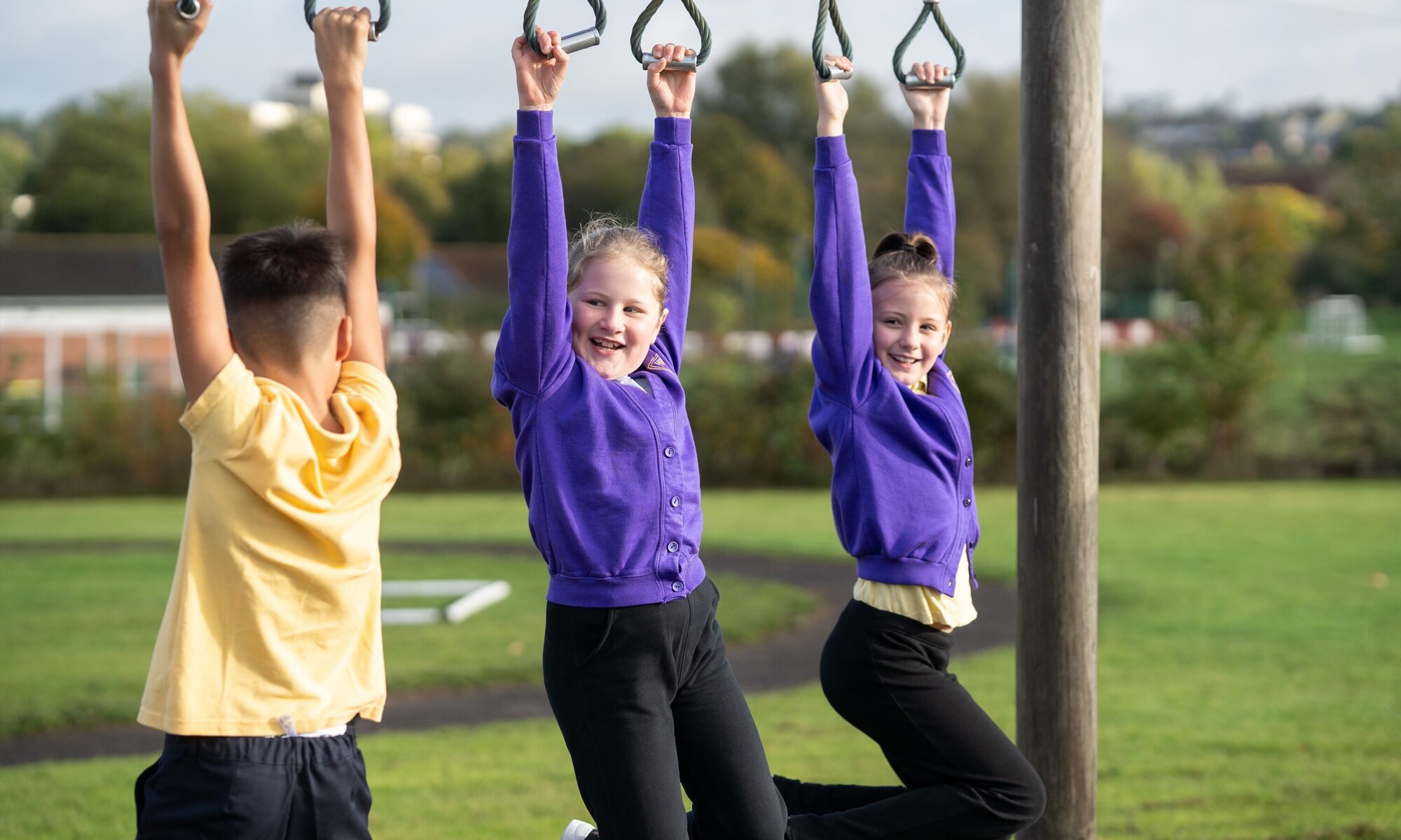 Meryfield Community Primary School Students Playing Outside