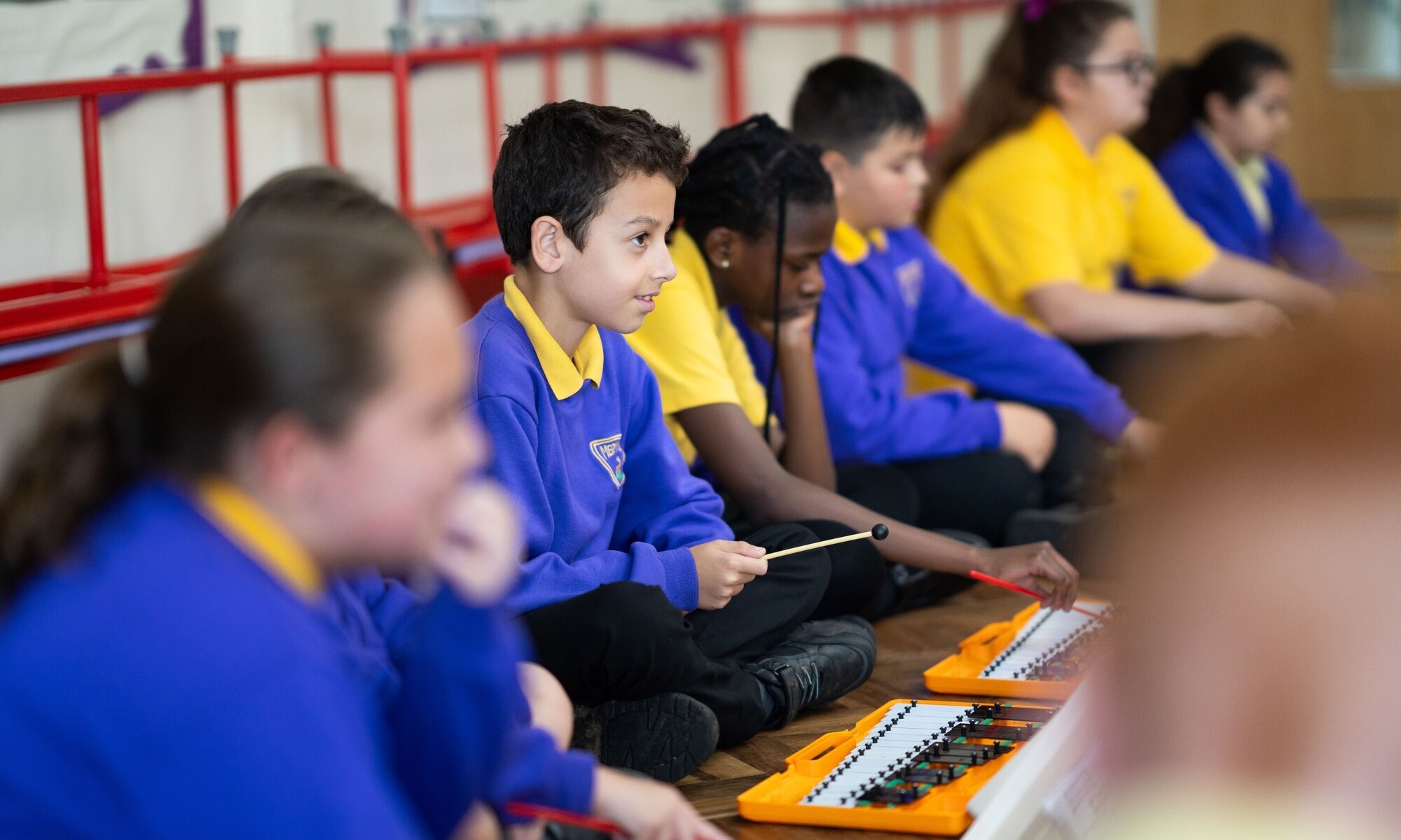 Meryfield Community Primary School Students in Music Class