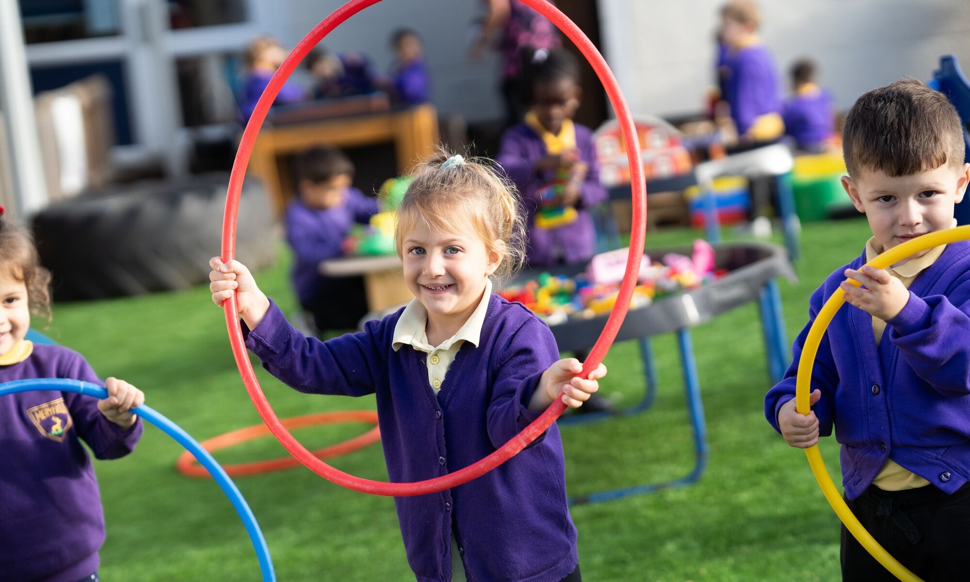 Meryfield Community Primary School Student Playing Outside