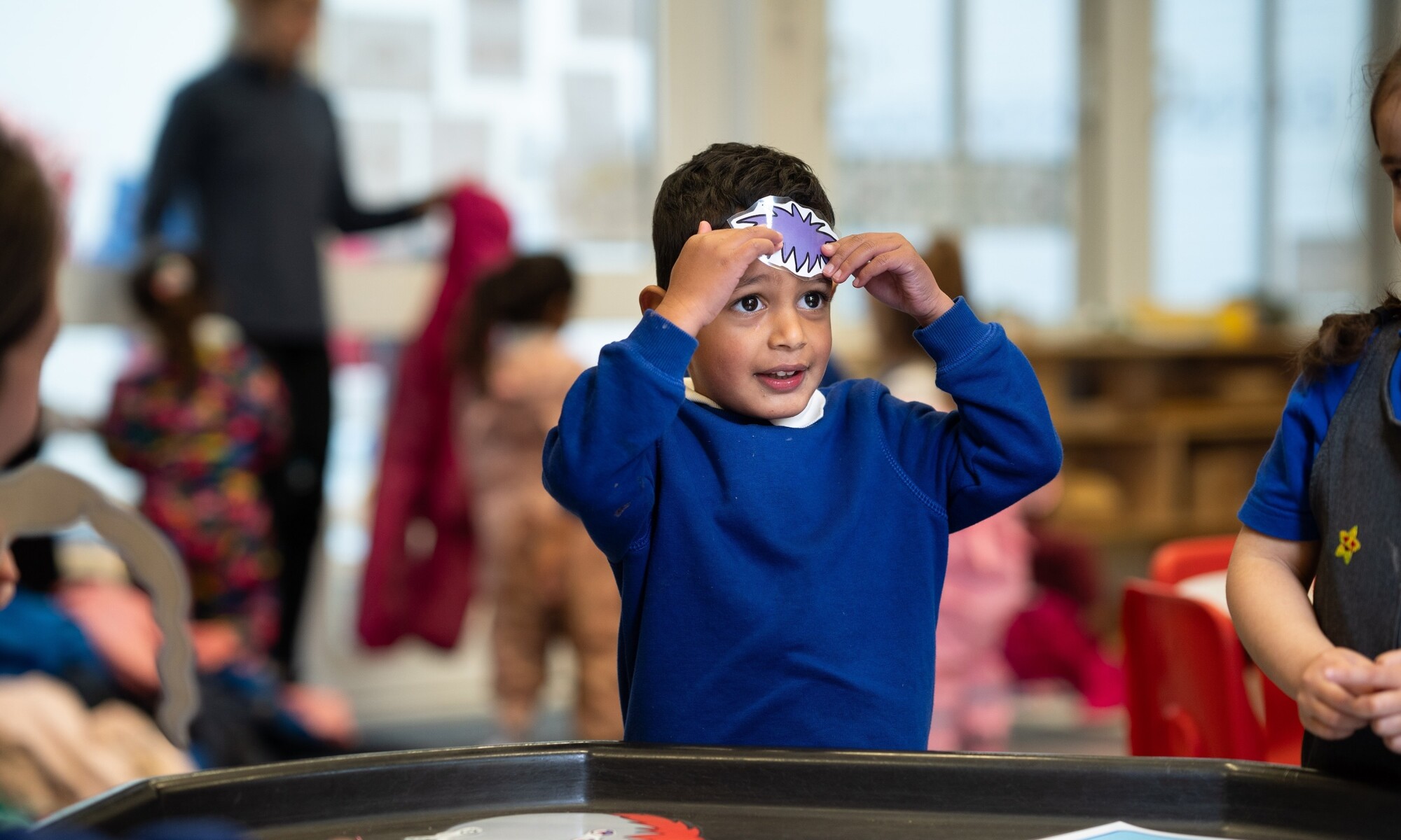 Warren Dell Primary School pupil in an art lesson