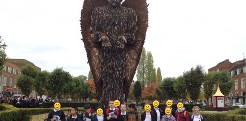 Year 6 Visit the Knife Angel in Welwyn Garden City