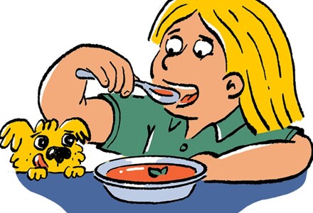 Starting Reception child eating