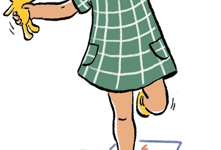 Starting Reception playing hopscotch