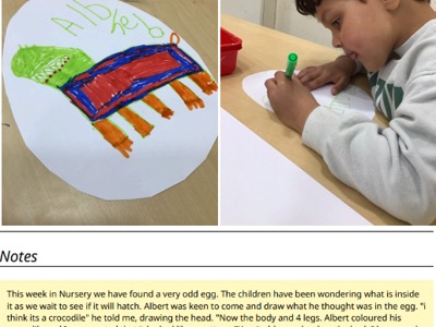 Nursery writing example