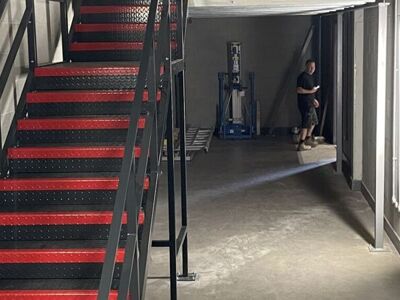 Chantry academy new mezzanine resulting in additional pe storage