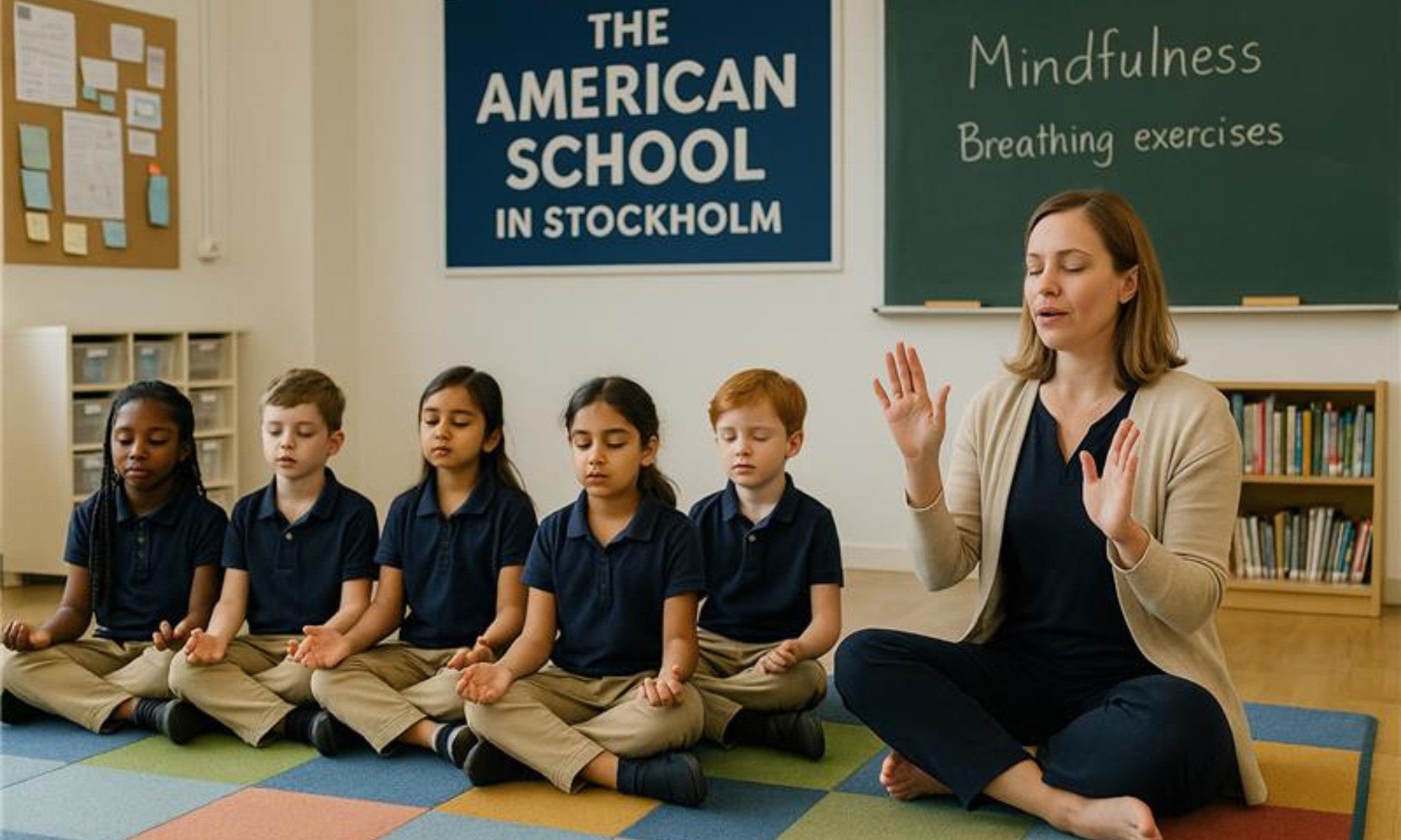 The American School of Stockholm students reading