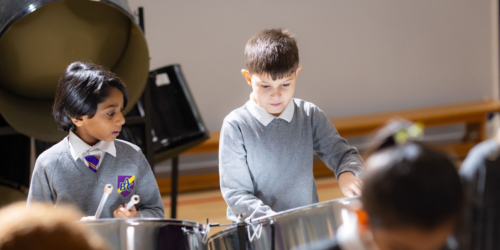 Belmont Castle Academy pupils in a music lesson