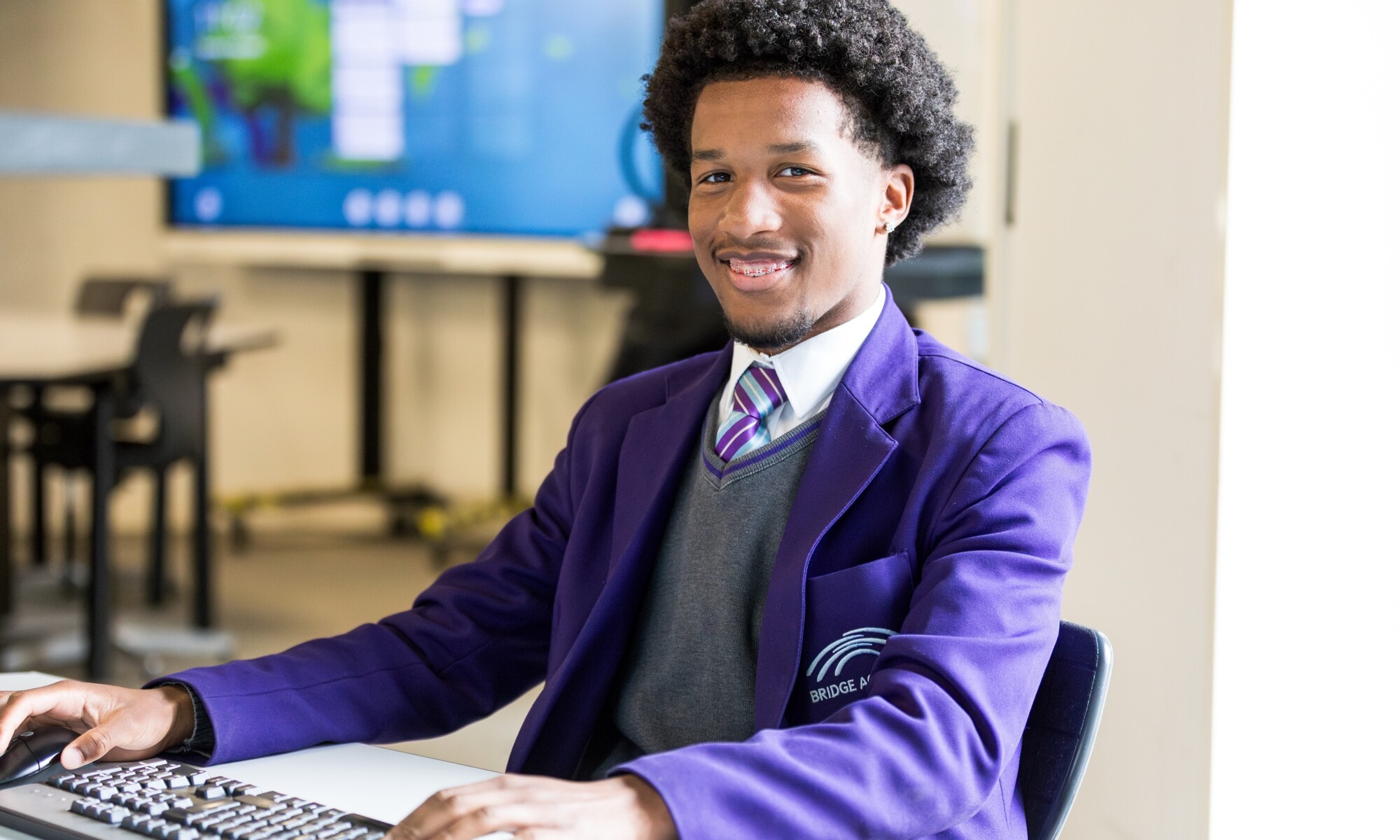 The Bridge Academy pupil in an IT lesson