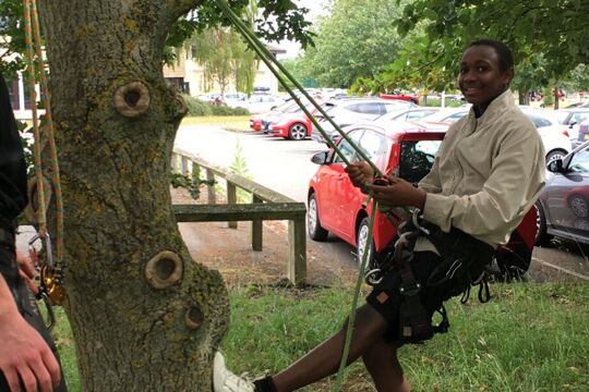 Enrichment: Student and tree surgeon