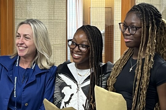 Students & Teachers celebrating GCSE Results