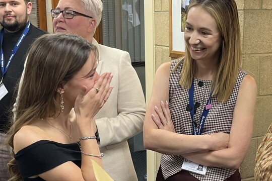 Students & Teachers celebrating GCSE Results