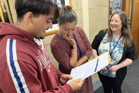 Students & Teachers celebrating GCSE Results