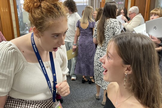 Students & Teachers celebrating GCSE Results