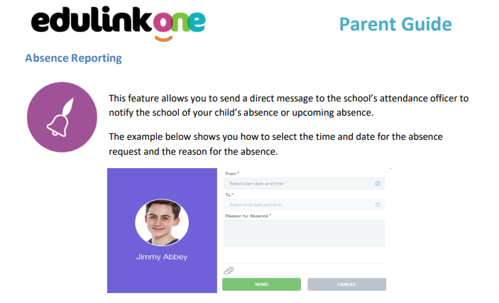 Edulink Reporting absence