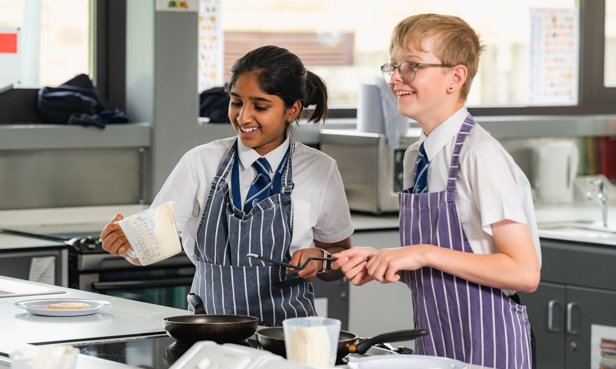 Brooke Weston Trust pupils in a food tech lesson