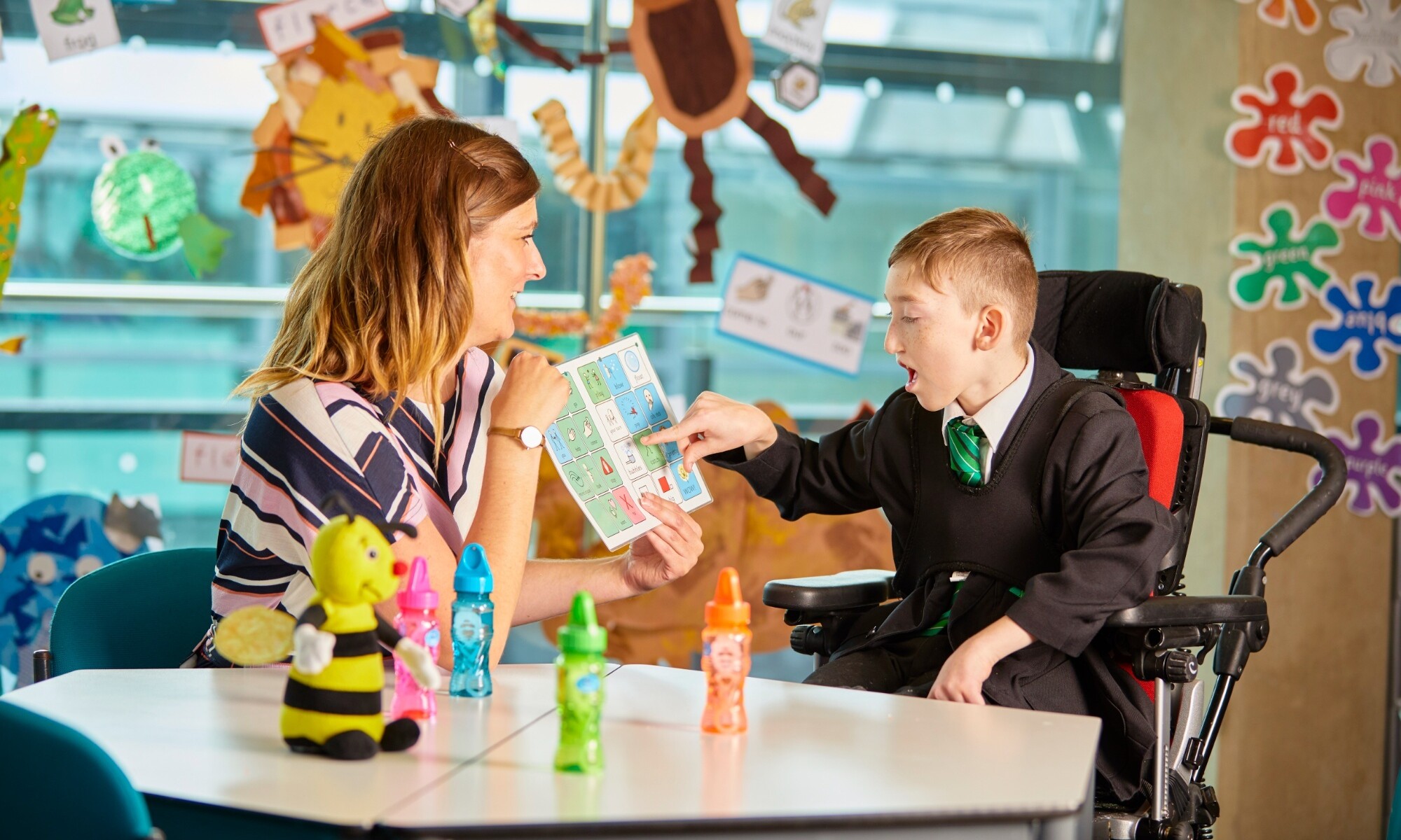 Brooke Weston Trust staff helping SEN pupil