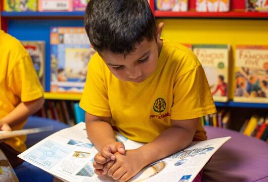 Perryfields infant school boy reading