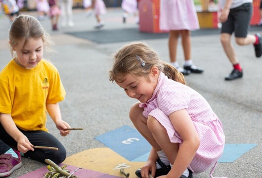 Perryfields infant school making a fire