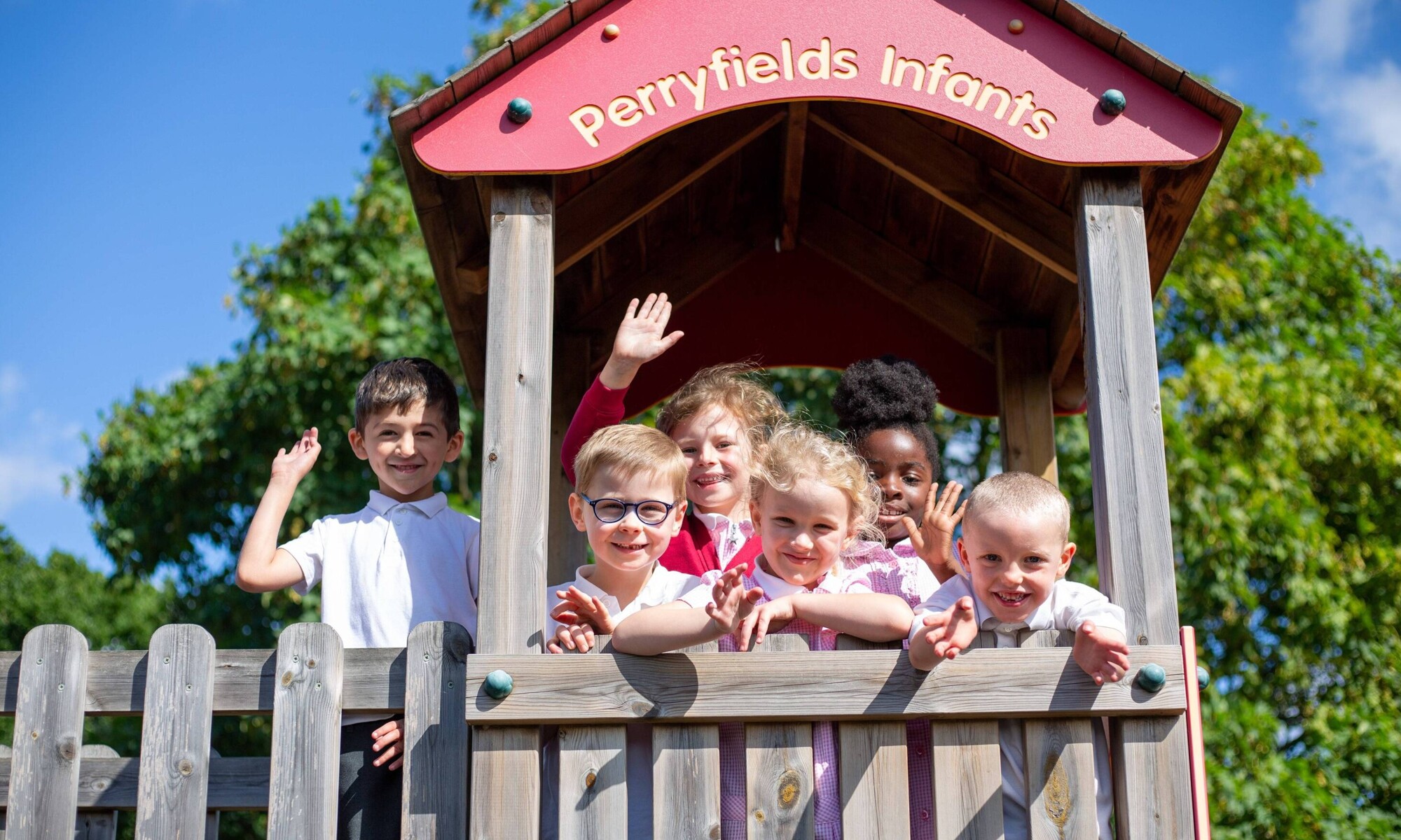 Perryfields Infant School - Girl on Climbing Frame
