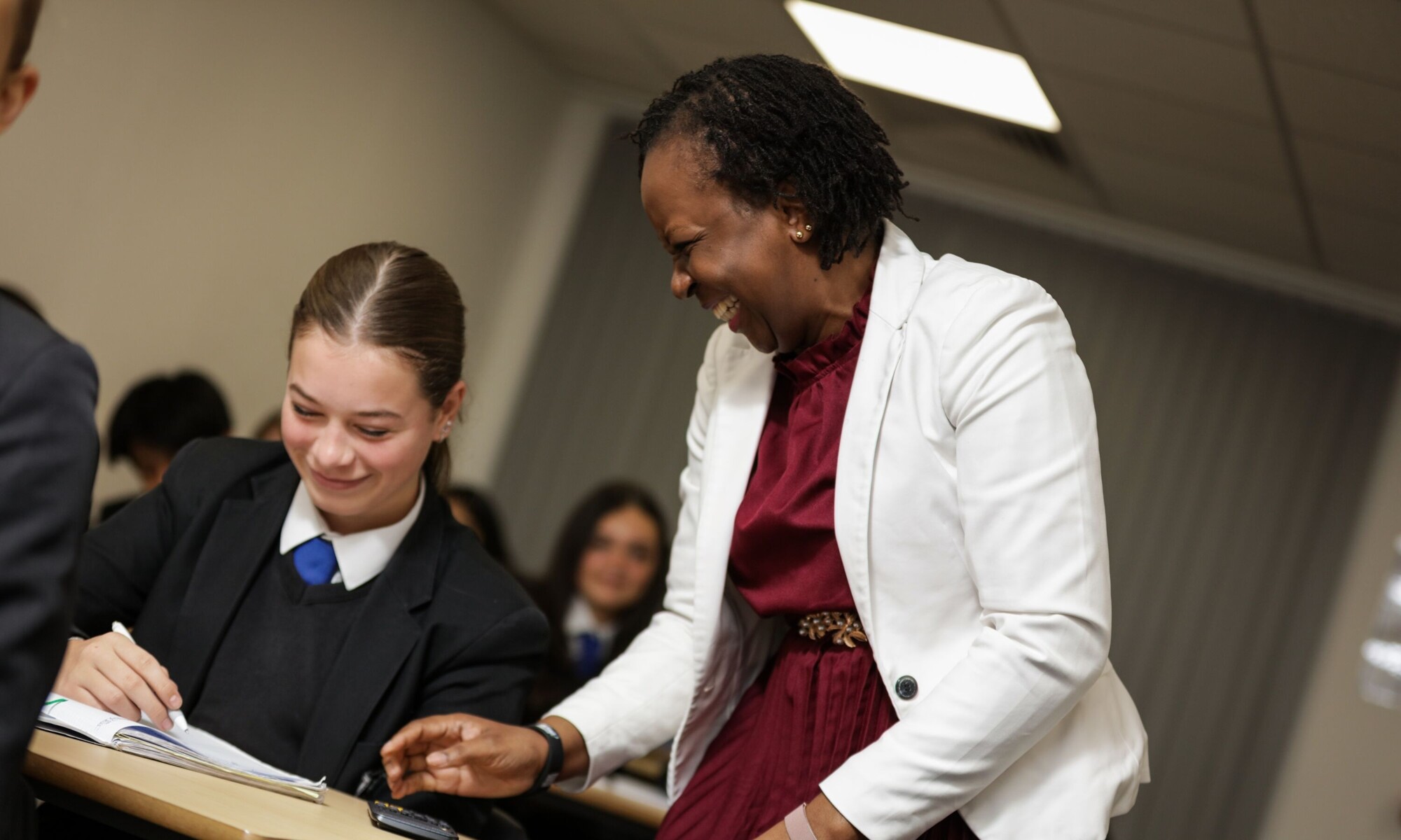 RVHS student at desk