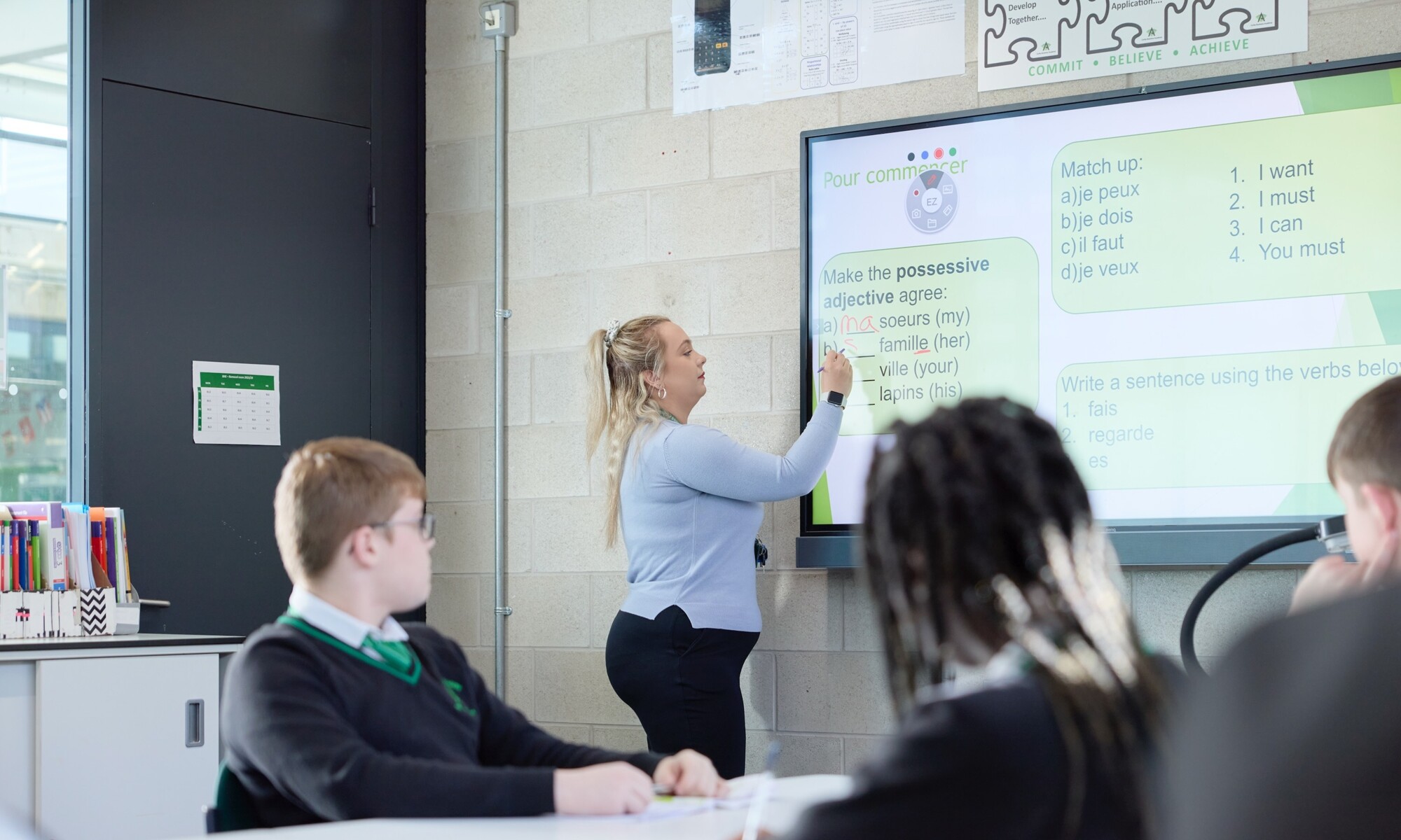 CBA students in lesson