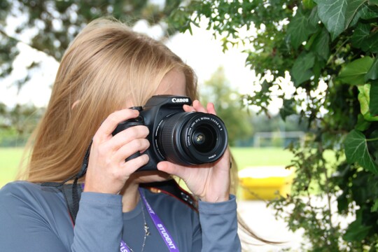 Corby Technical School - Sixth Former taking a photograph