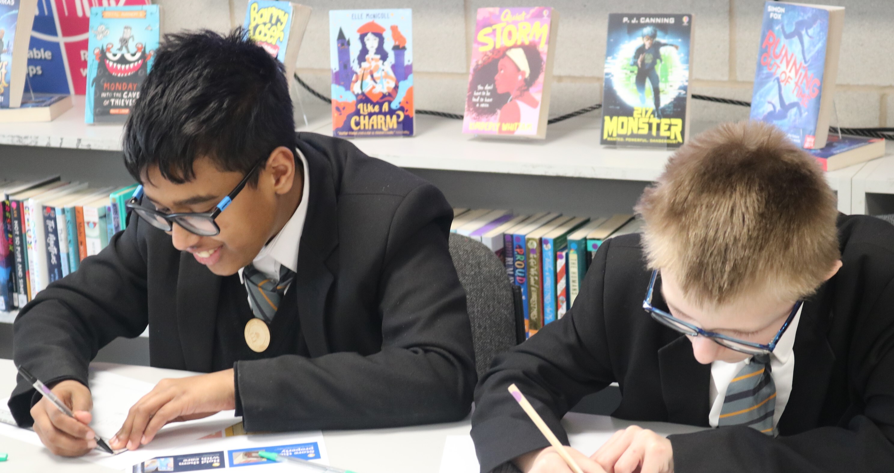 Corby Technical School   Students in a library lesson