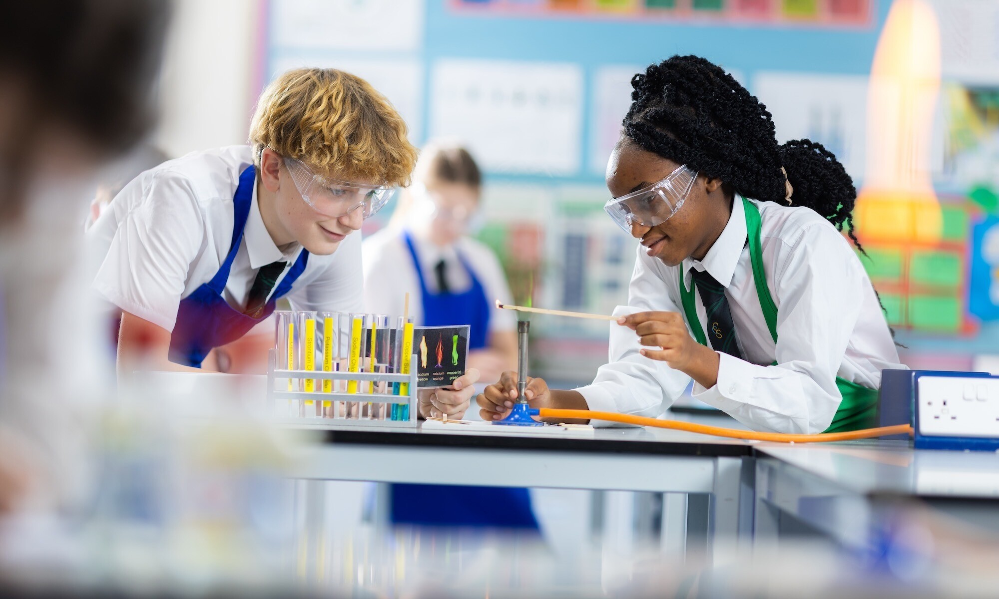 Cove school students in science