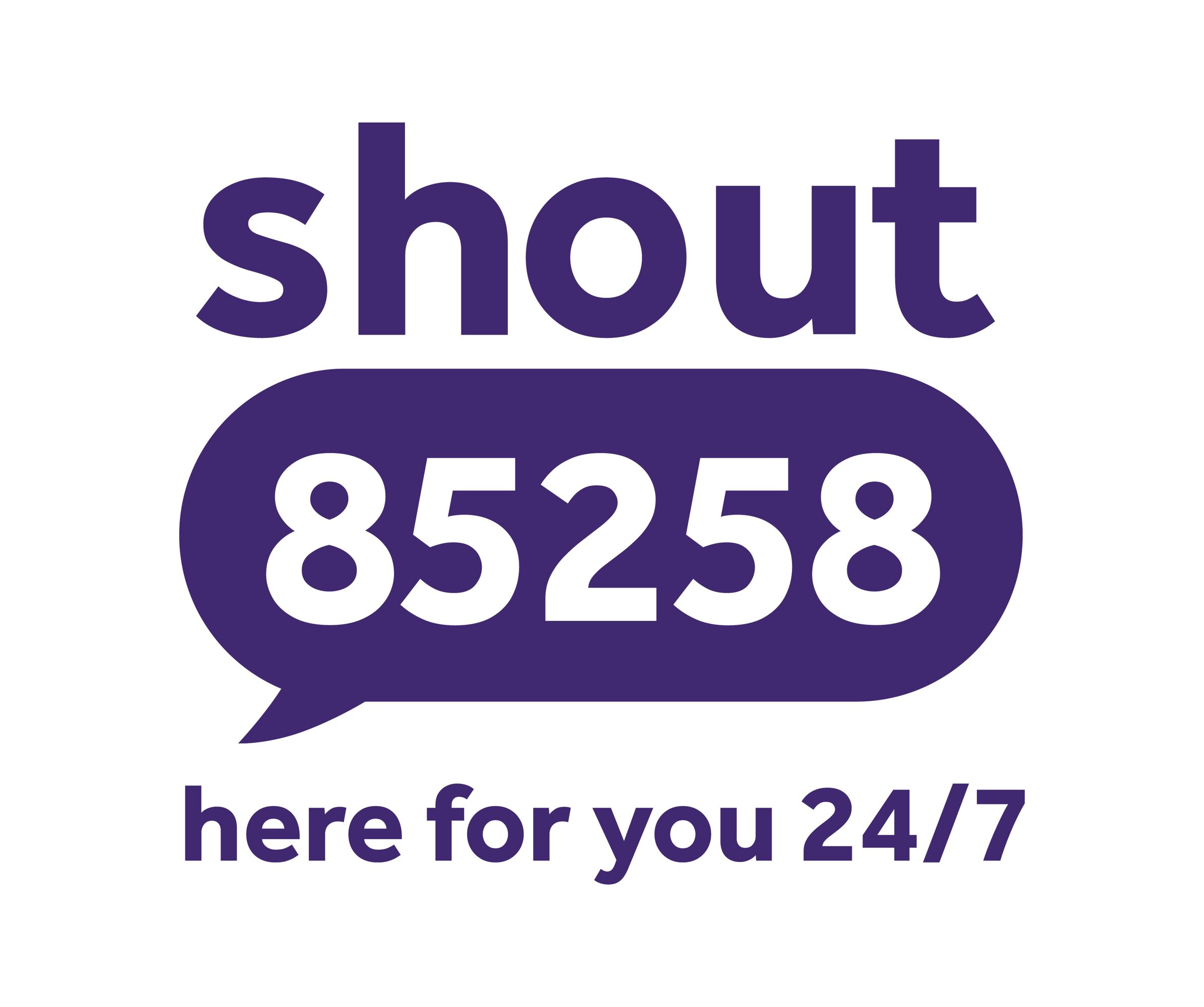 Shout logostraplinebelow purple 01