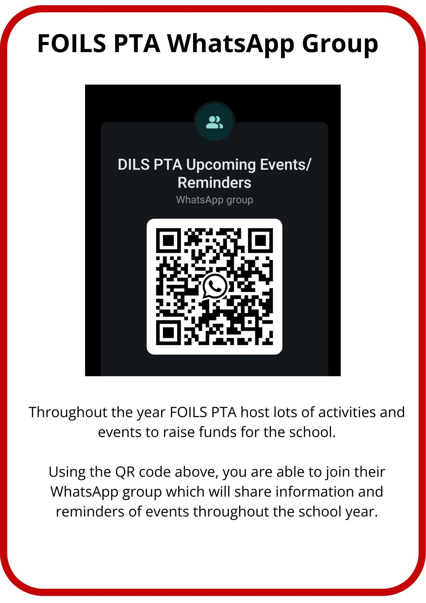 PTA WhatsApp group QR code