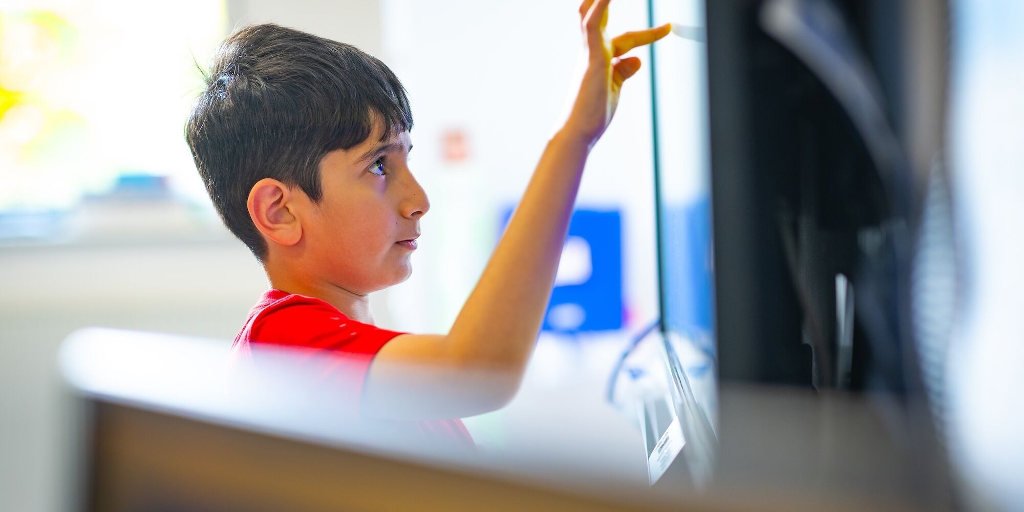 Ellesmere Student working with board