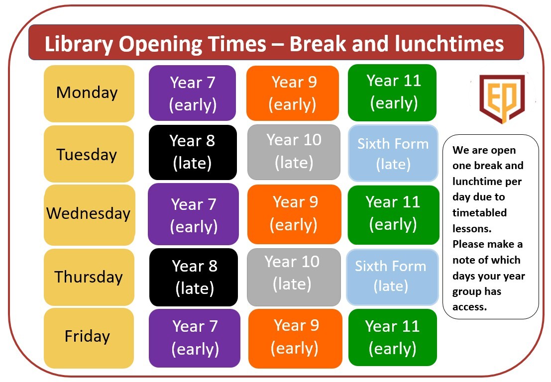 Library Opening Hours Sept 2025