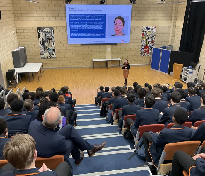 Charlie Wilson from Fidelity meets Year 9 Image