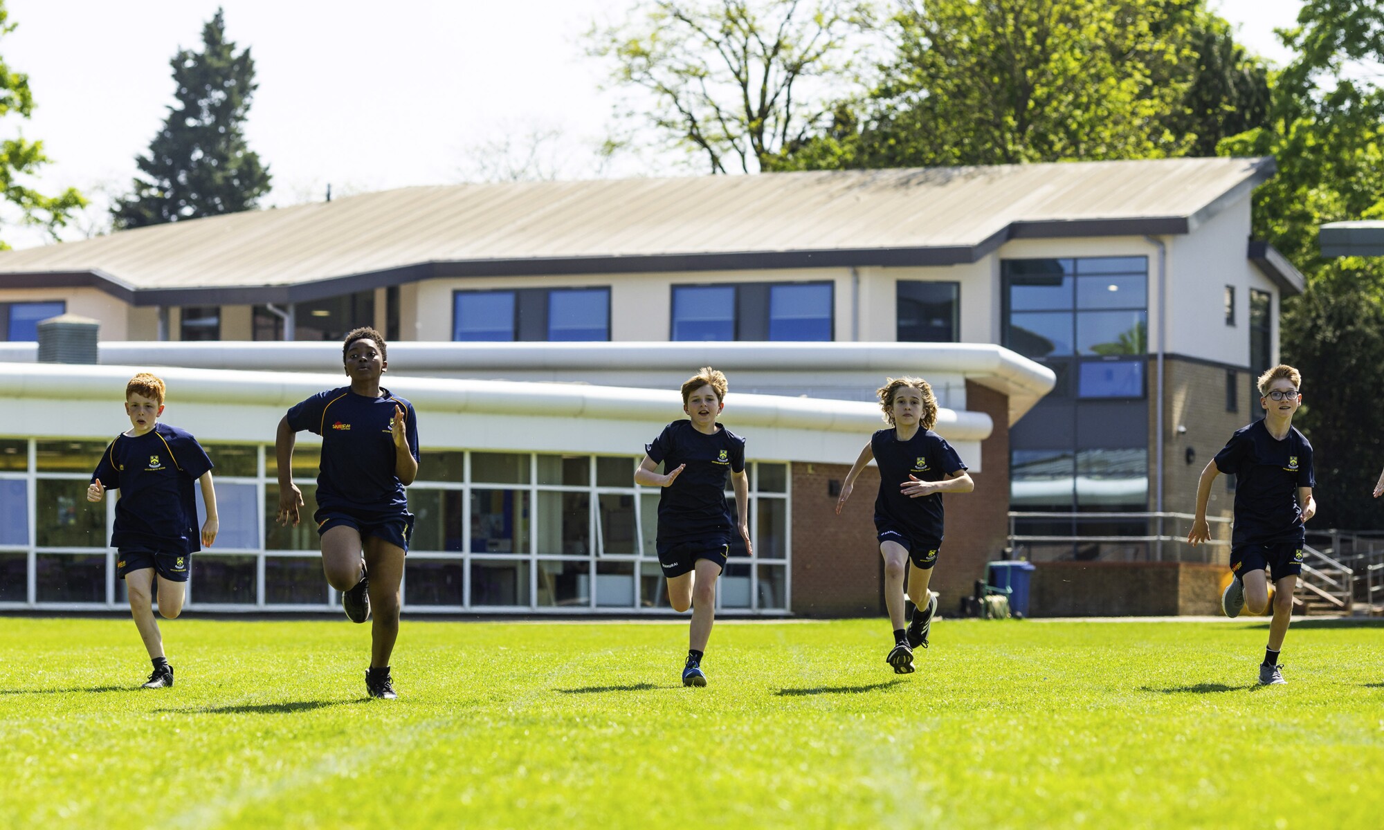 Hitchin Boys' School pupils in a PE lesson