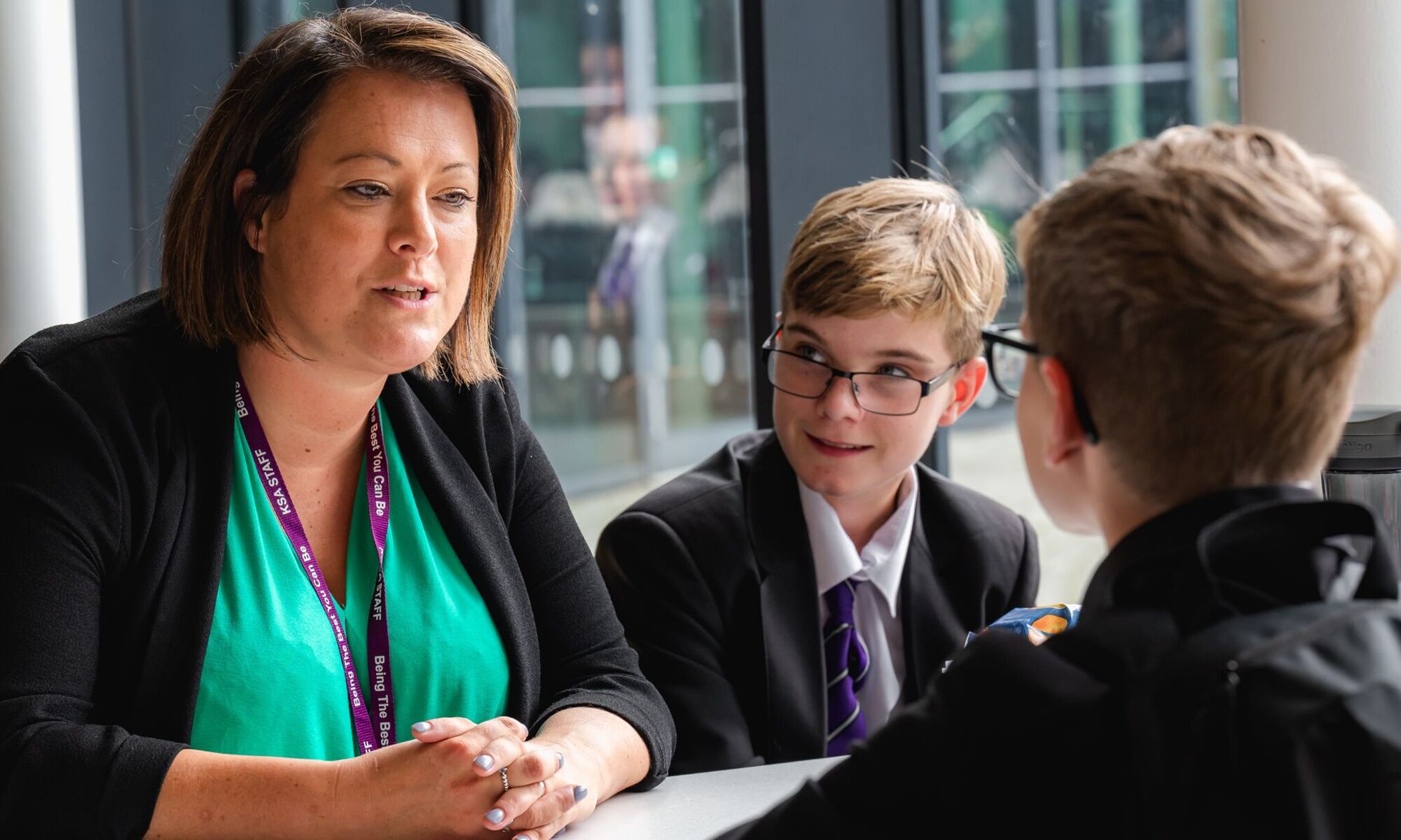 Kettering Science Academy - 2 students with teacher