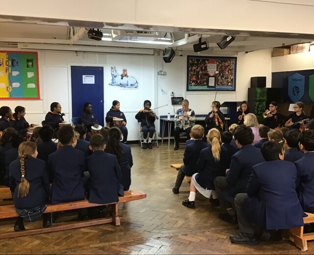 Year 8 Music Assembly to Junior School Image