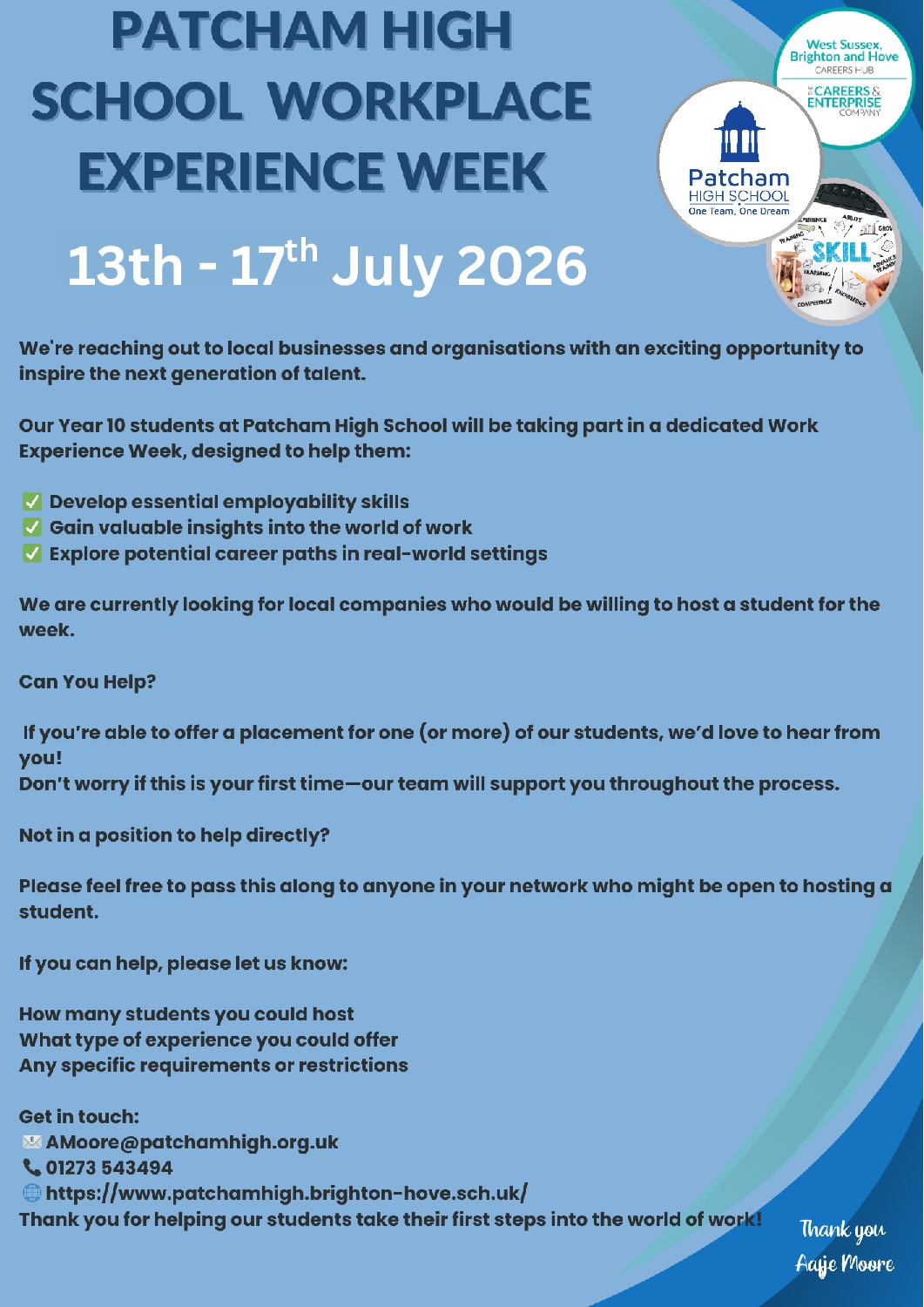 Work Exp 13th   17th July 2026