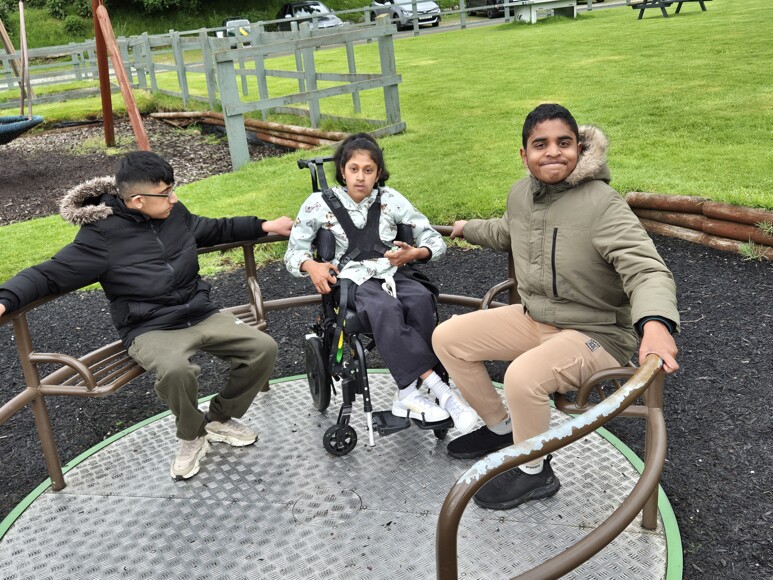 Students on the playground