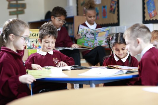 Alton Park Pupils working in a classroom
