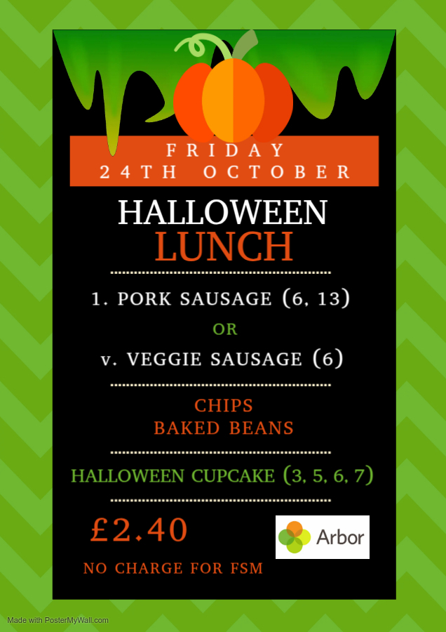 Halloween menu
