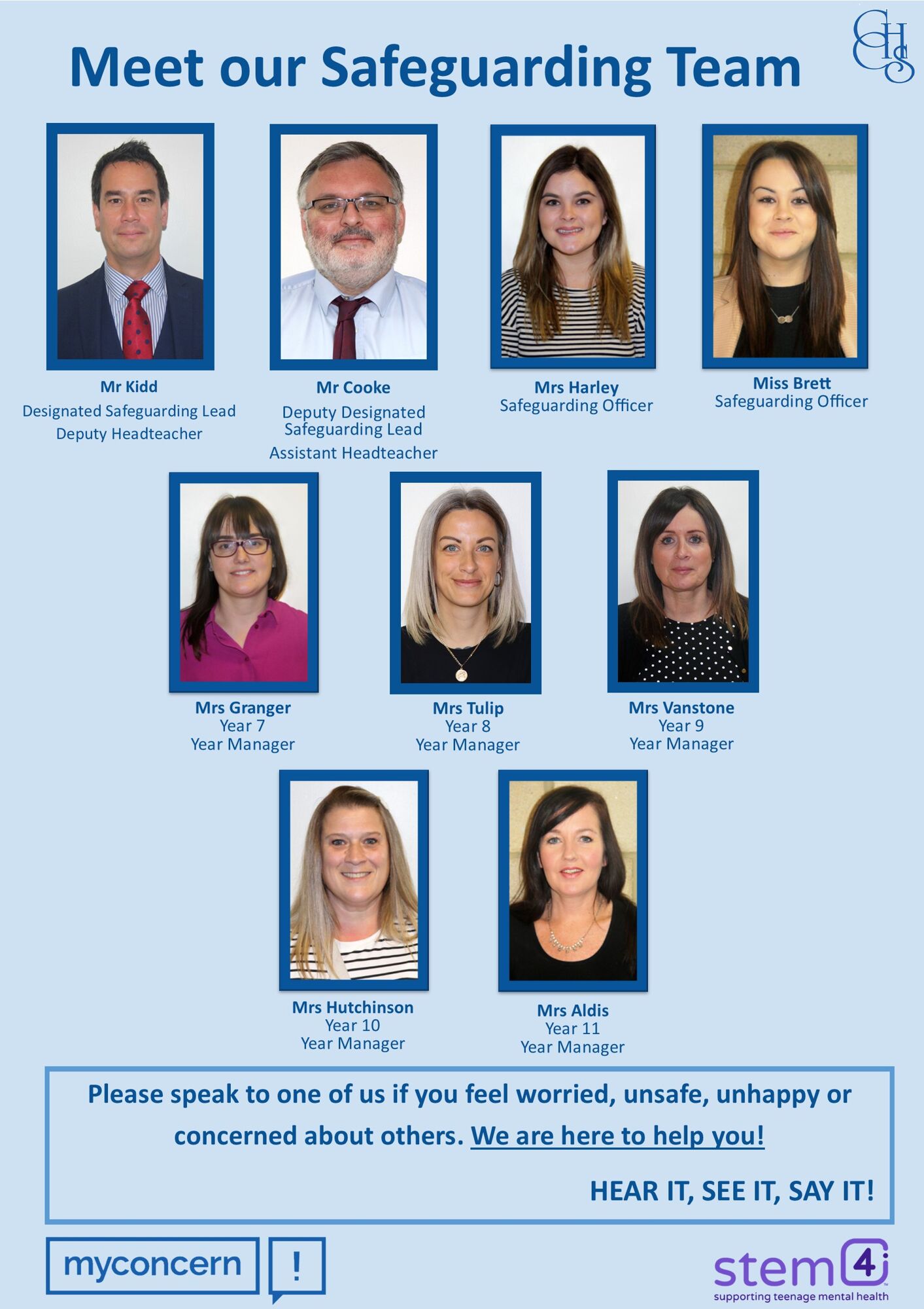 CCHS Safeguarding Team