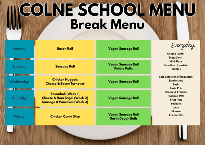 Break menu overview