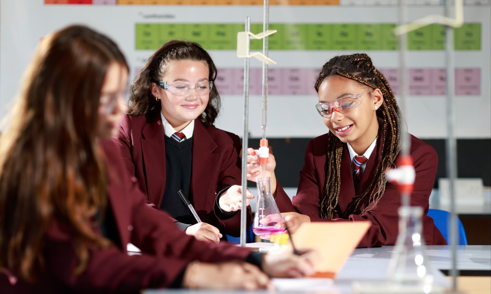 Students learning from science experiments