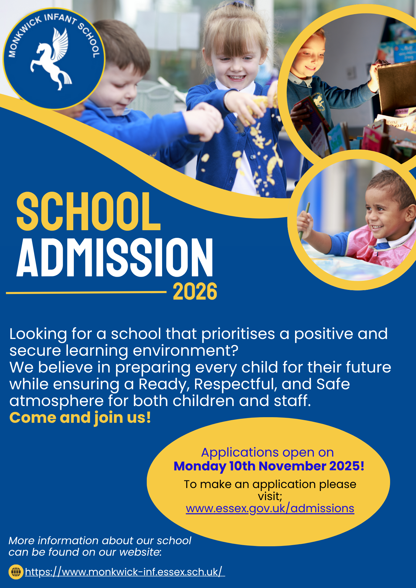 Admission poster for new co hort