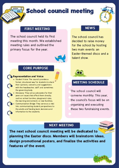 School council meeting 1