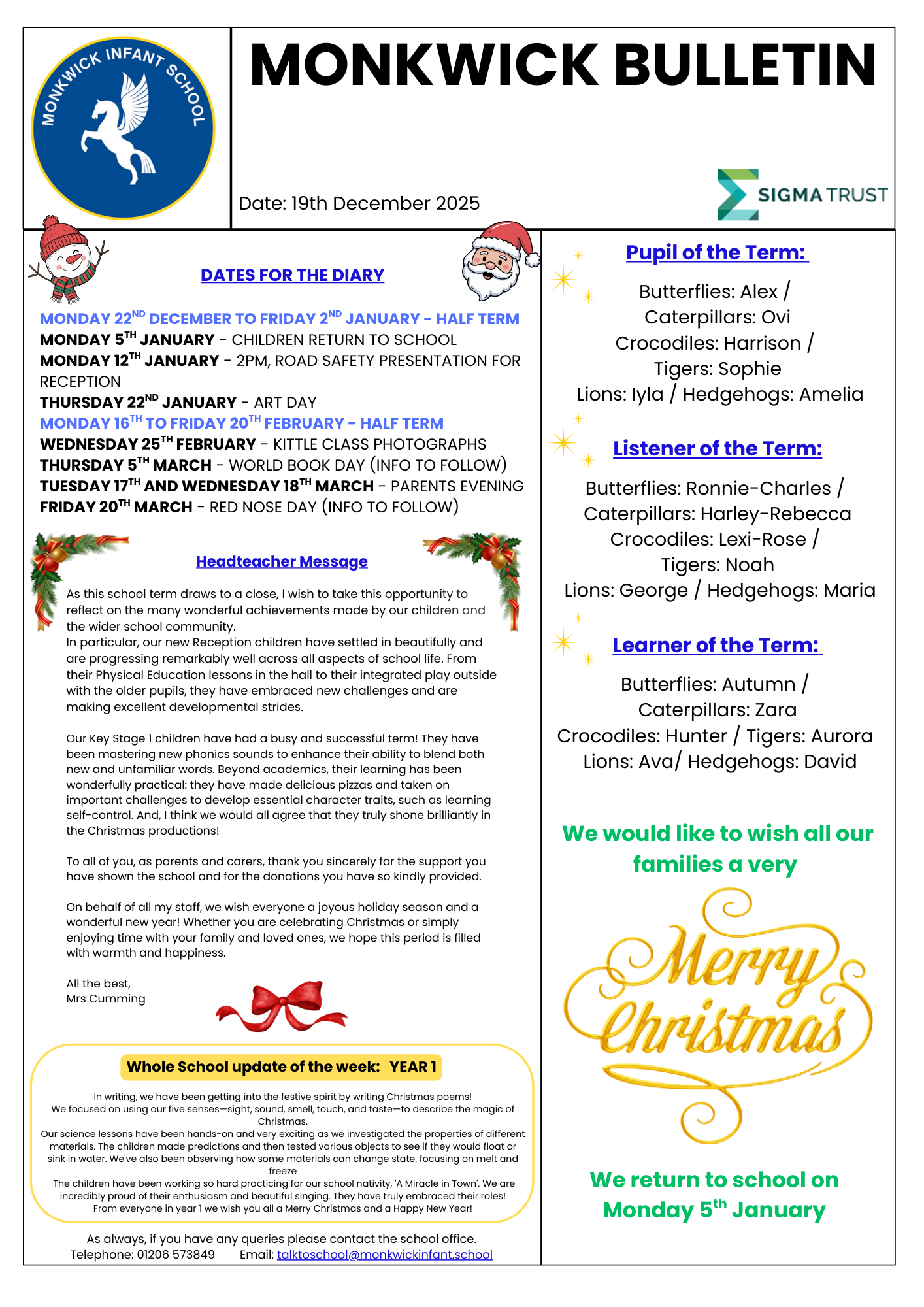 Monkwick bulletin 19122025