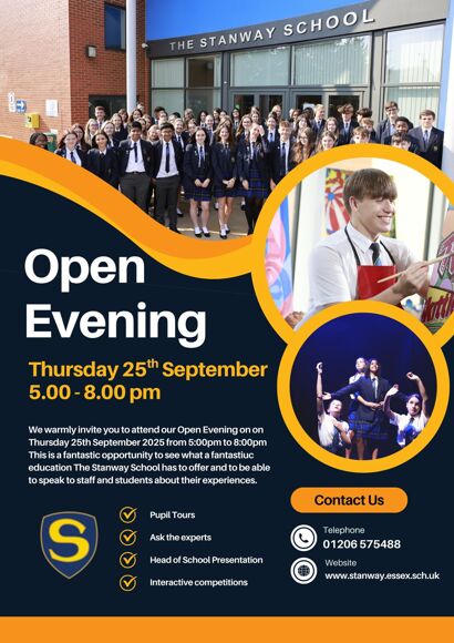 2025 Open Evening Poster